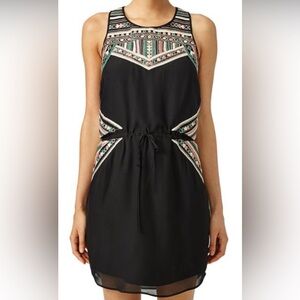 NWT Greylin Black Midi Dress Geometric pattern M